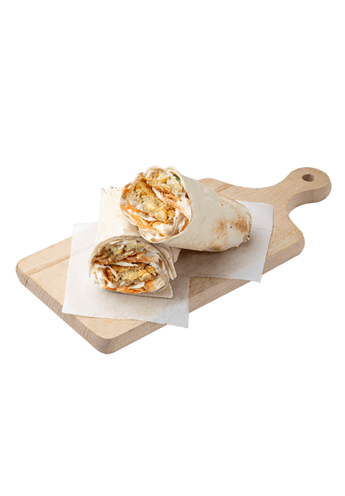 Αραβική πίτα με φαλάφελ και σαλάτα coleslaw