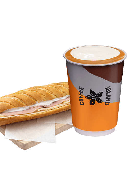 Cappucino Regular + Βιεννέζικη με χοιρίνη ωμοπλάτη