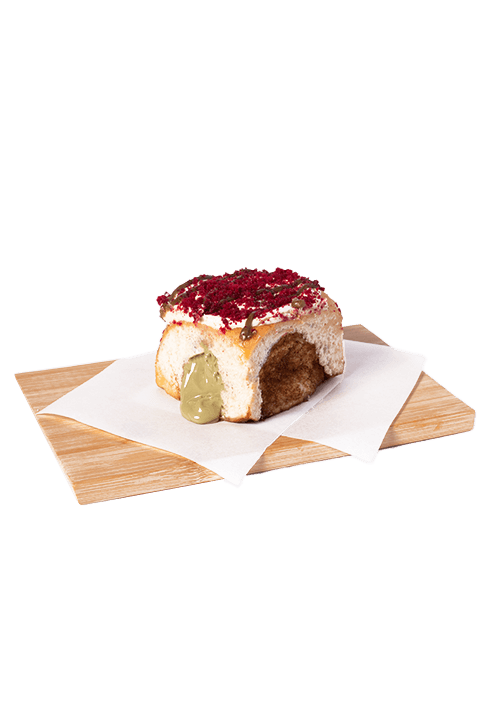 Cinnamon roll με κρέμα φυστικιού