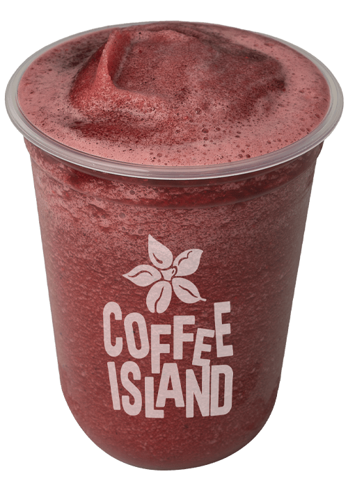 Granita μαύρο τσάι με blueberry και σπιρουλίνα