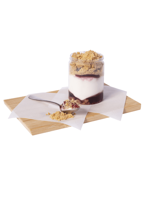 Cheesecake cherry and crumble