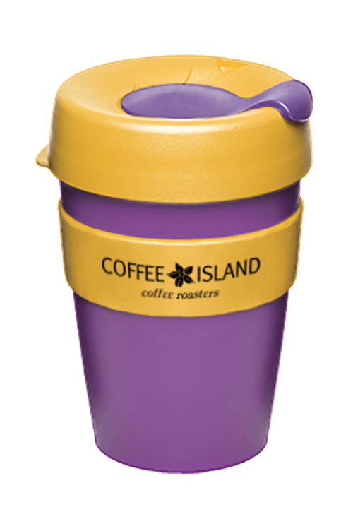 Πλαστική Κούπα Keep Cup Μώβ-Κίτρινο 12oz