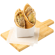 Αραβική πίτα με φαλάφελ & vegan σαλάτα κηπουρού