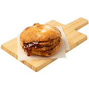 Burger με μπιφτέκι λαχανικών & barbeque σως