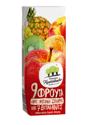 Χυμός Οικογένεια Χριστοδούλου 9 Φρούτα με 7 Βιταμίνες Χωρίς Προσθήκη Ζάχαρης 250ml